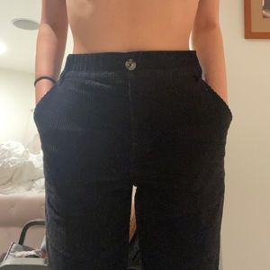 Black corduroy pants